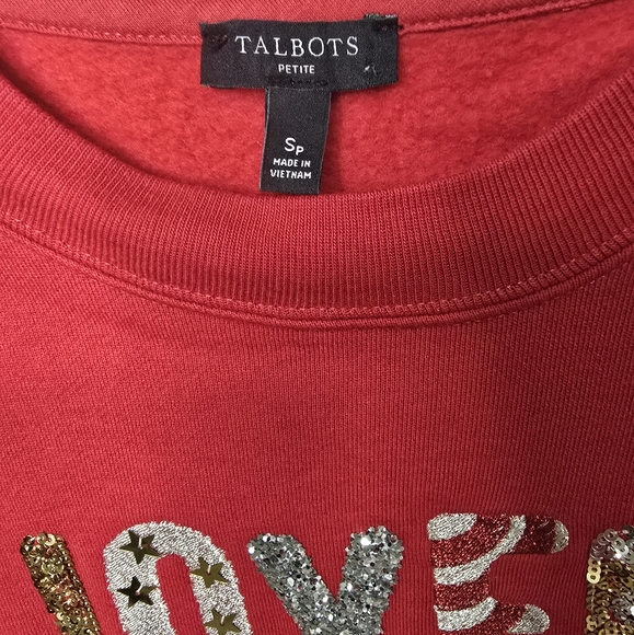 Talbots Joyful Sweatshirt size SP - Picture 6 of 7